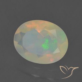 Opale Multicolore naturelle ovale, 1.40 ct, Transparent