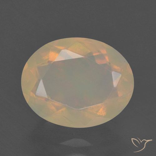 1.57ct Naturel Multicolore Opale, ovale, Translucide