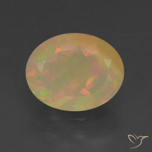 1.46ct Naturel Multicolore Opale, ovale, Translucide, Photo A