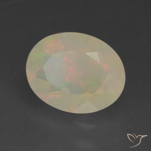 Opale Multicolore naturelle ovale, 1.13 ct, Translucide