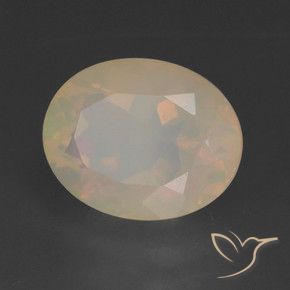 Opale Multicolore naturelle ovale, 1.92 ct, Translucide