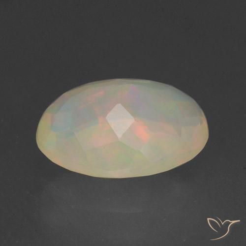 Opale Multicolore naturelle ovale, 1.31 ct, Transparent