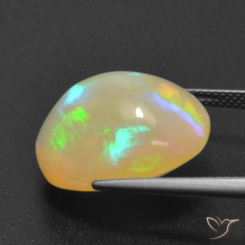 Opale Multicolore naturelle ovale, 15.72 ct, Transparent