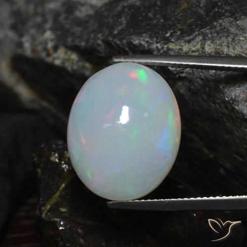 Opale Multicolore naturelle ovale, 13.64 ct, Translucide