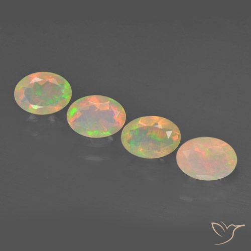 1.95ctw Naturel Multicolore Opale, ovale, Transparent, Photo A