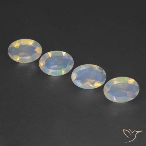 1.42ctw Naturel Multicolore Opale, ovale, Transparent, Photo A