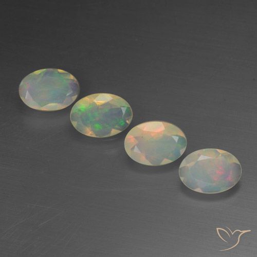 1.34ctw Naturel Multicolore Opale, ovale, Transparent, Photo A