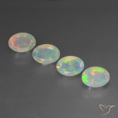 1.88ctw Naturel Multicolore Opale, ovale, Transparent