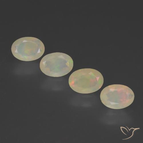 1.82ctw Naturel Multicolore Opale, ovale, Transparent