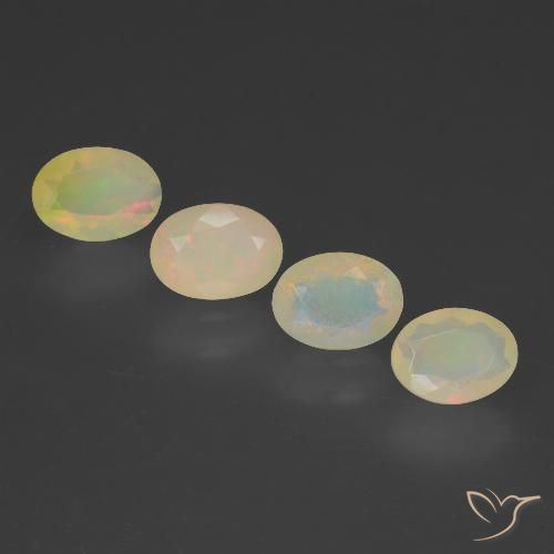 1.81ctw Naturel Multicolore Opale, ovale, Transparent