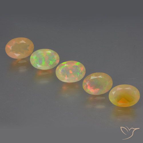 2.53ctw Naturel Multicolore Opale, ovale, Transparent