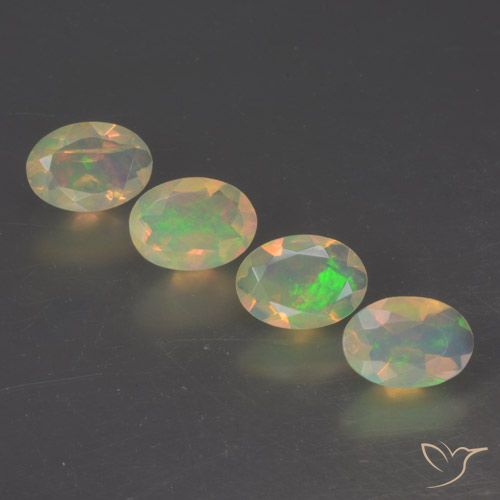 1.64ctw Naturel Multicolore Opale, ovale, Transparent