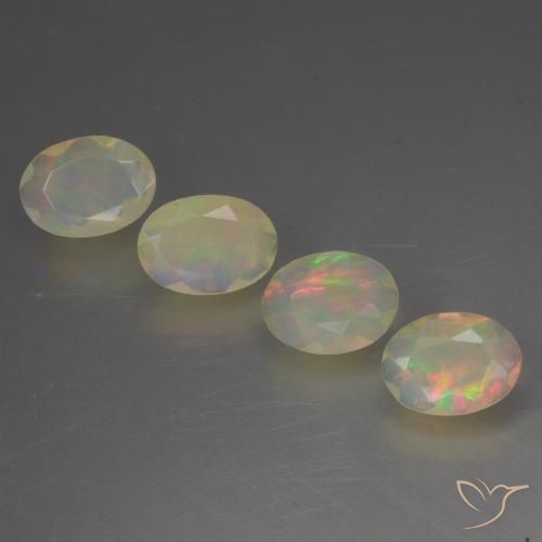 1.32ctw Naturel Multicolore Opale, ovale, Transparent
