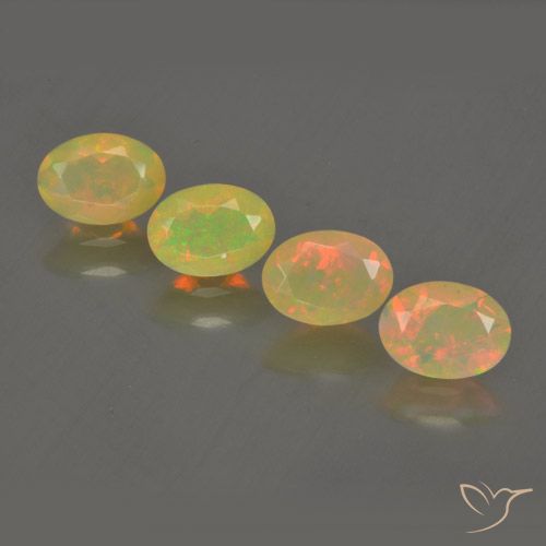1.87ctw Naturel Multicolore Opale, ovale, Transparent