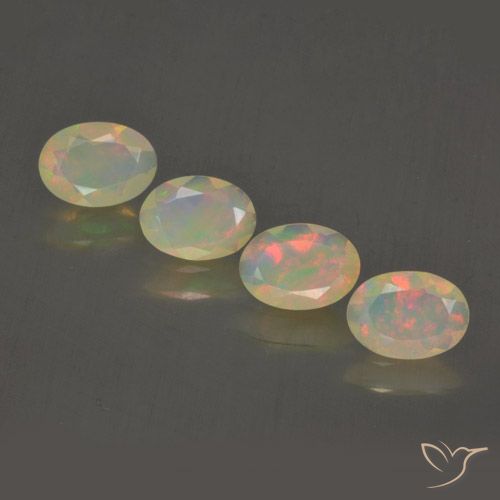 1.38ctw Naturel Multicolore Opale, ovale, Transparent, Photo A