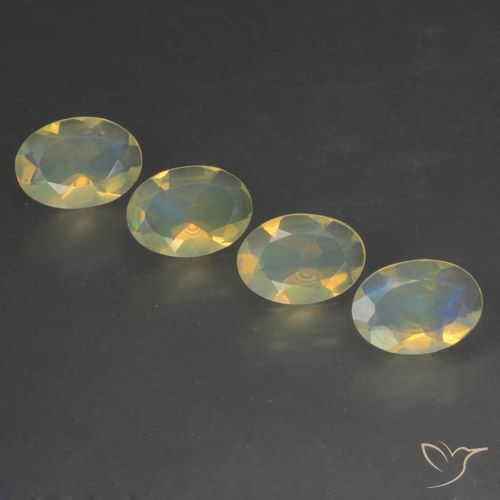 1.31ctw Naturel Multicolore Opale, ovale, Transparent, Photo A