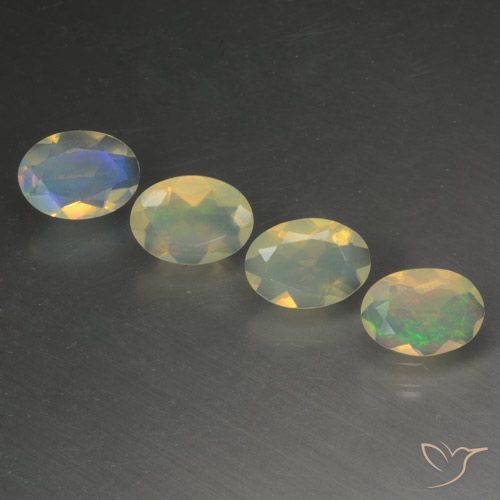 1.43ctw Naturel Multicolore Opale, ovale, Transparent, Photo A