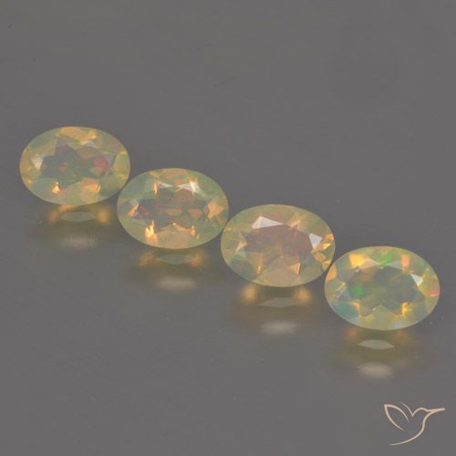 1.81ctw Naturel Multicolore Opale, ovale, Transparent
