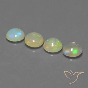Achetez naturel 2.76ct Multicolore Opale gems, Coupe roude, En provenance Ethiopie chez GemSelect. En stock, livraison internationale!