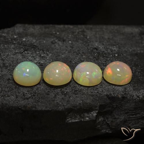 5.72ctw Naturel Multicolore Opale, Tour, Translucide