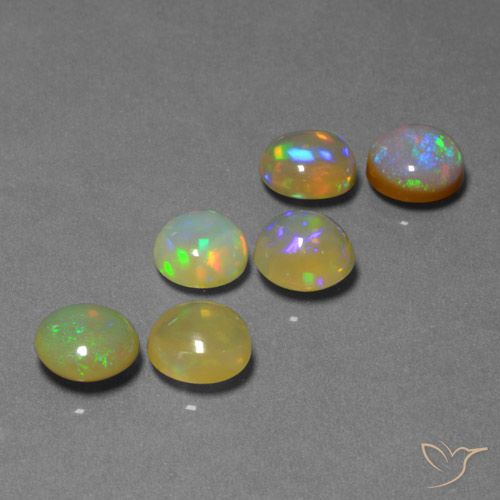 7.74ctw Naturel Multicolore Opale, Tour, Translucide