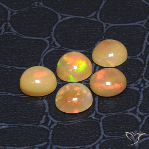 6.46ctw Naturel Multicolore Opale, Tour, Translucide