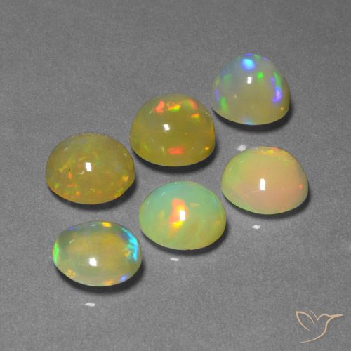 11.36ctw Naturel Multicolore Opale, Tour, Transparent