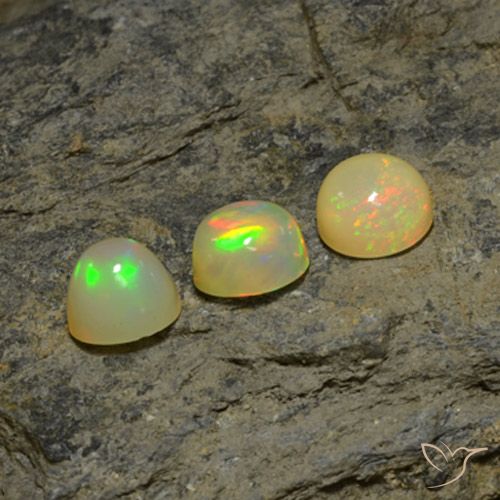 5.12ctw Naturel Multicolore Opale, Tour, Translucide, Photo A