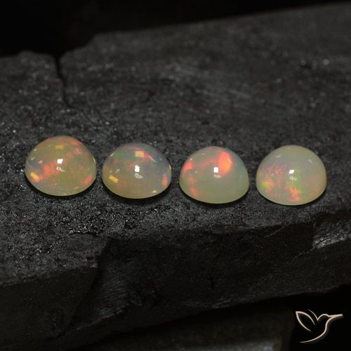 5.36ctw Naturel Multicolore Opale, Tour, Transparent