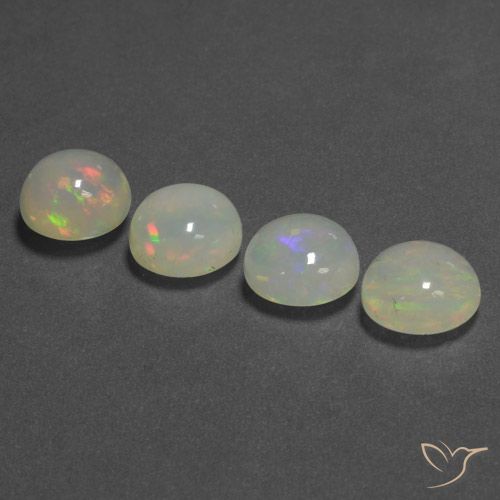 5.09ctw Naturel Multicolore Opale, Tour, Transparent