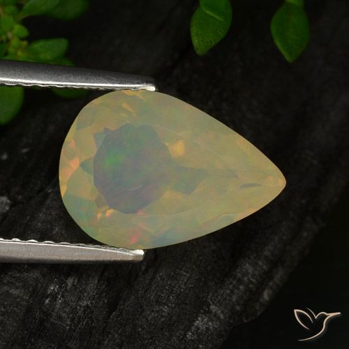 1.85ct Naturel Multicolore Opale, En forme de poire, Translucide