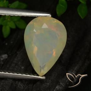 Opale Multicolore naturelle En forme de poire, 1.85 ct, Translucide
