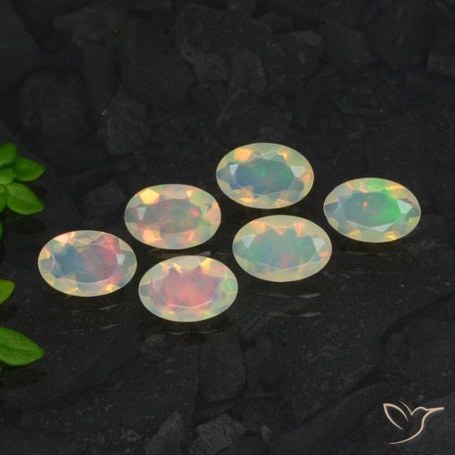 1.60ctw Naturel Multicolore Opale, ovale, Transparent