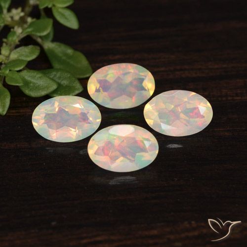 1.15ctw Naturel Multicolore Opale, ovale, Transparent