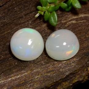 Achetez naturel 1,22ct blanc opale gems, coupe roude, en provenance ethiopie chez gemselect. en stock, livraison internationale!