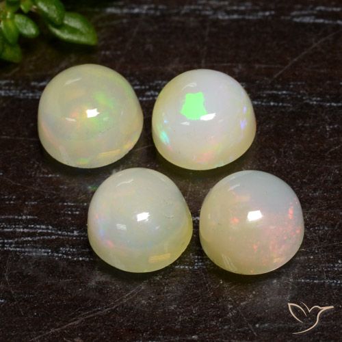 3.15ctw Naturel Multicolore Opale, Tour, Translucide