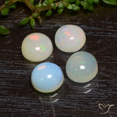 2.26ctw Naturel Multicolore Opale, Tour, Translucide