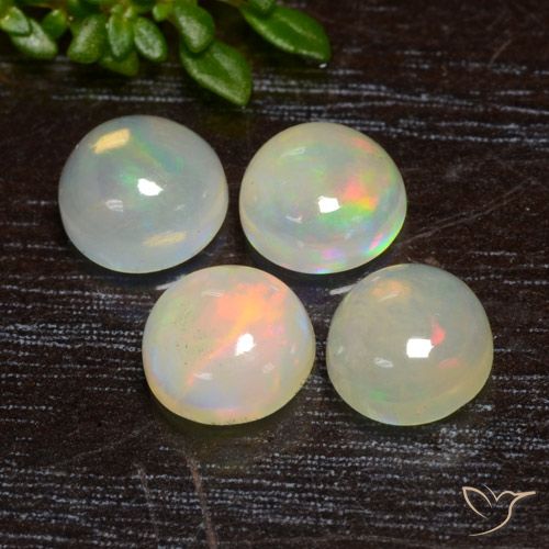 2.11ctw Naturel Multicolore Opale, Tour, Transparent, Photo A