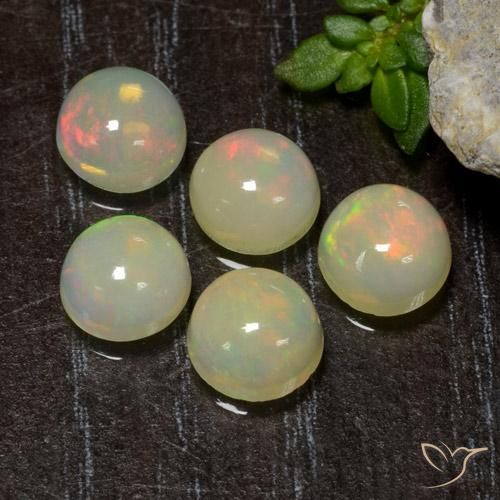 3.19ctw Naturel Multicolore Opale, Tour, Transparent