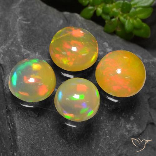 3.04ctw Naturel Multicolore Opale, Tour, Transparent