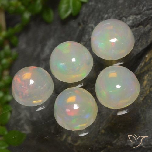 1.92ctw Naturel Multicolore Opale, Tour, Translucide, Photo A