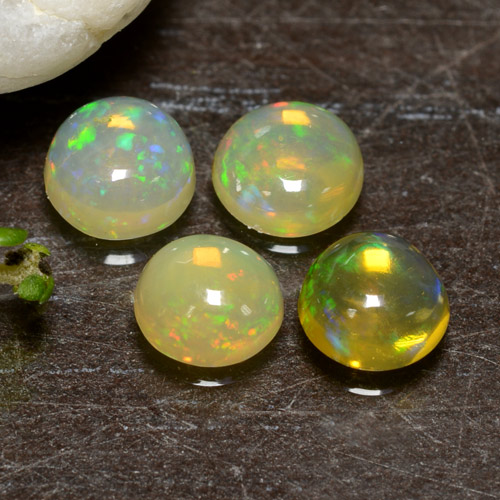 Achetez naturel 1,20ct multicolore opale gems, coupe roude, en provenance ethiopie chez gemselect. en stock, livraison internationale!