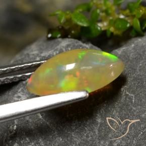 Opale Multicolore naturelle Marquise, 0.72 ct, Transparent