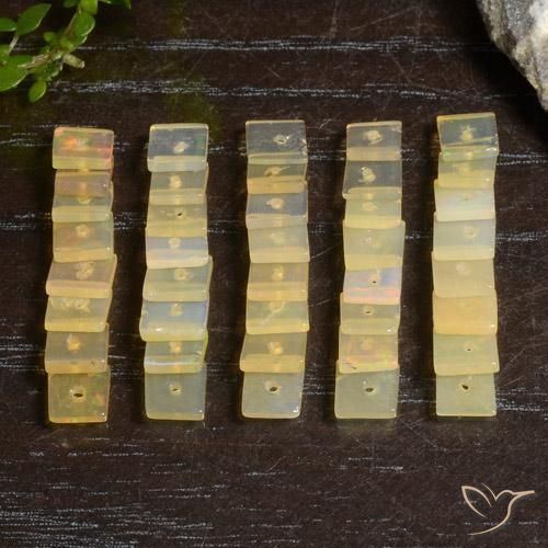 5.15ctw Naturel Multicolore Opale, Carré, Transparent, Photo A