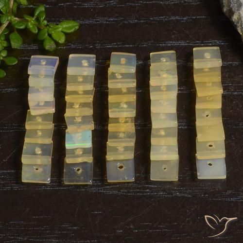 5.59ctw Naturel Multicolore Opale, Carré, Transparent