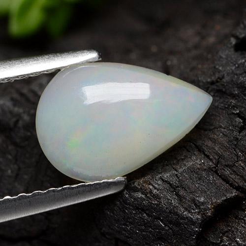 Opale Blanc bleuâtre naturelle En forme de poire, 0.89 ct, Transparent