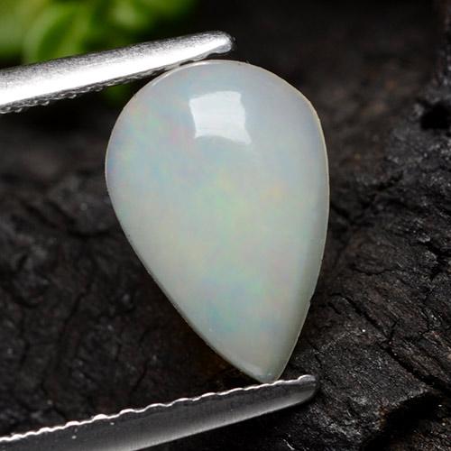 Opale Blanc bleuâtre naturelle En forme de poire, 0.89 ct, Transparent