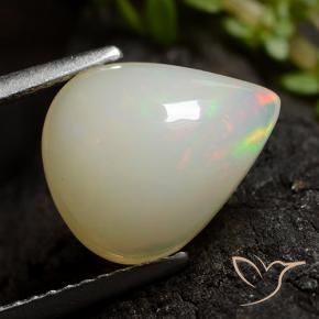 Opale Multicolore naturelle En forme de poire, 3.04 ct, Translucide