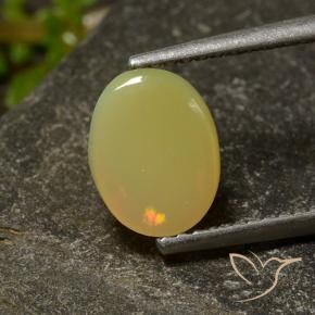 Opale Multicolore naturelle ovale, 1.37 ct, Translucide