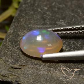 Opale Multicolore naturelle ovale, 1.20 ct, Transparent
